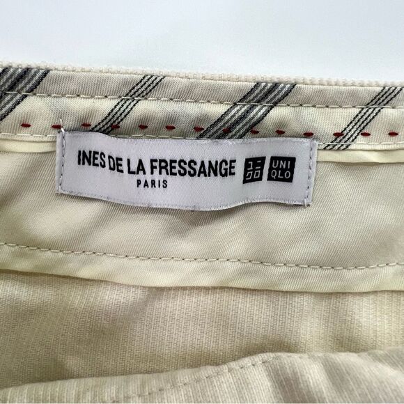 Uniqlo x Ines De La Fressange Corduroy Button Front Mini Skirt Cream 4 - Picture 7 of 11
